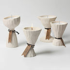 Candle Holder | Handcrafted Cement Stone-Textured | Nordic Design