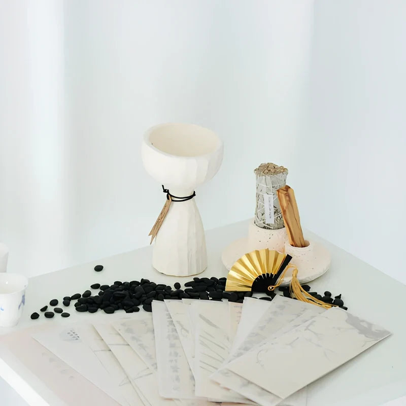 Candle Holder | Handcrafted Cement Stone-Textured | Nordic Design