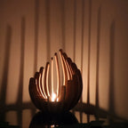 Candle Holder | Handcrafted Layered Wood & Tealight Compatible