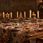 Candle Holder | Iron & Golden Holiday Motifs
