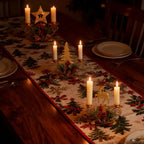 Candle Holder | Iron & Golden Holiday Motifs