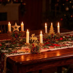 Candle Holder | Iron & Golden Holiday Motifs
