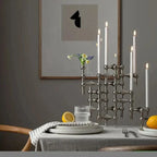 Candle Holder | Molecular-Inspired Sculptural & Metal Finish