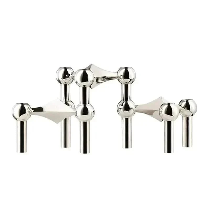 Candle Holder | Molecular-Inspired Sculptural & Metal Finish