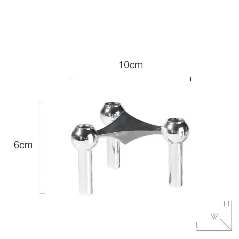 Candle Holder | Molecular-Inspired Sculptural & Metal Finish