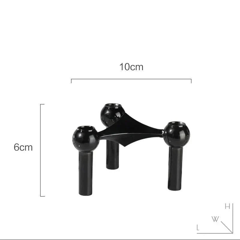 Candle Holder | Molecular-Inspired Sculptural & Metal Finish