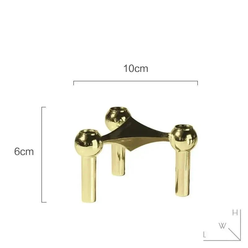 Candle Holder | Molecular-Inspired Sculptural & Metal Finish