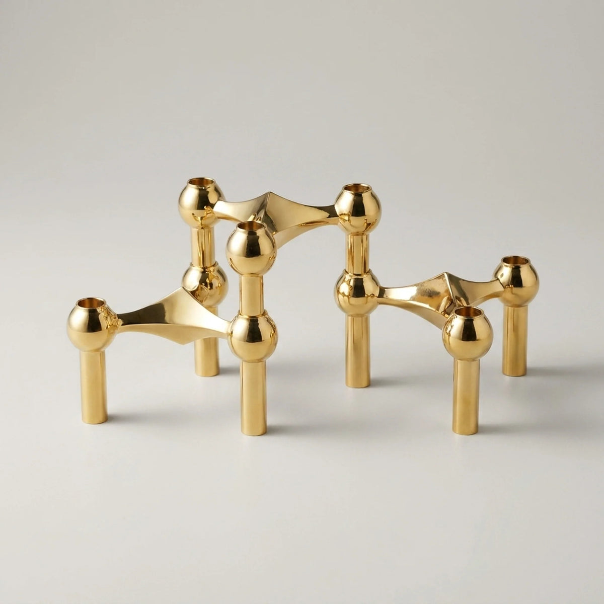 Candle Holder | Molecular-Inspired Sculptural & Metal Finish