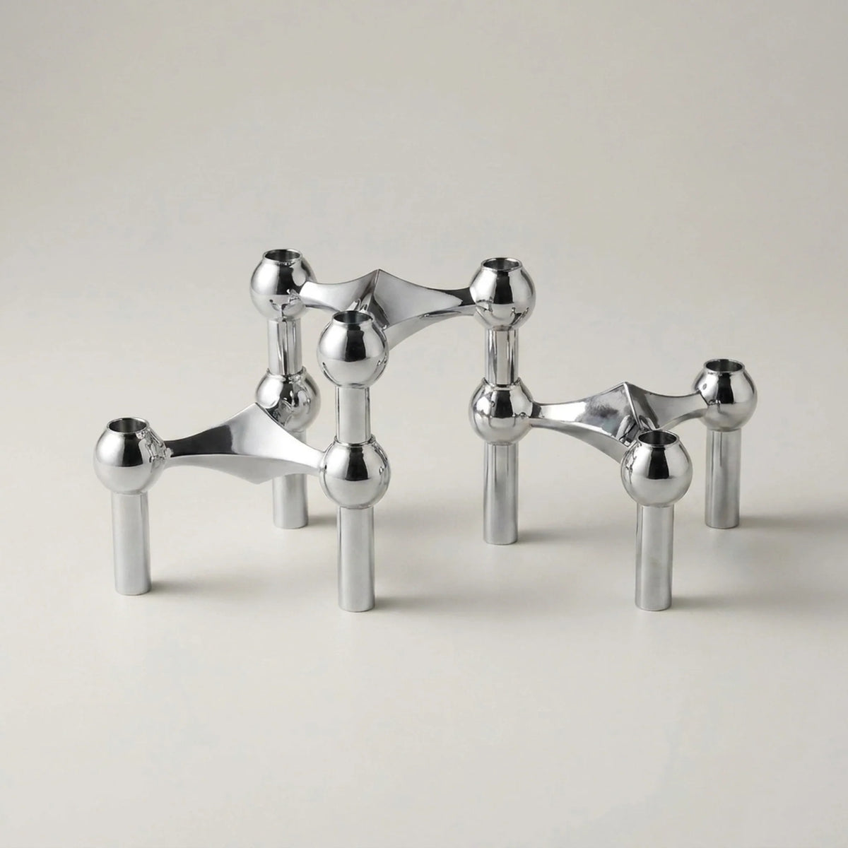 Candle Holder | Molecular-Inspired Sculptural & Metal Finish
