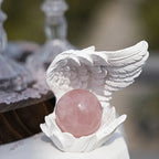 Candle Holder | Resin Angel Wings With Feather Detail | Cup Candle Compatible | 10 × 8 × 6 Cm