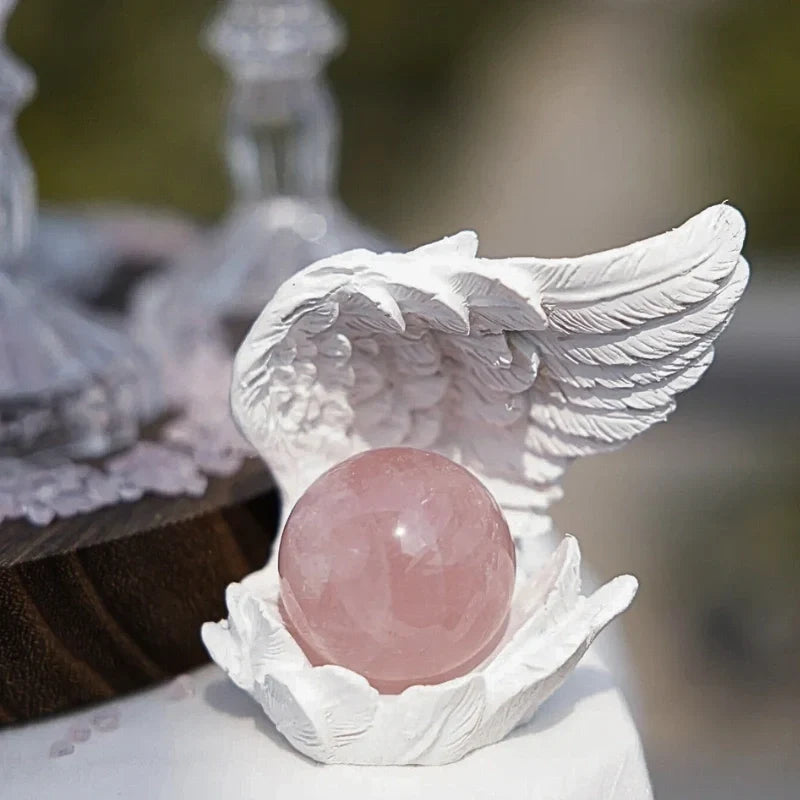 Candle Holder | Resin Angel Wings With Feather Detail | Cup Candle Compatible | 10 × 8 × 6 Cm