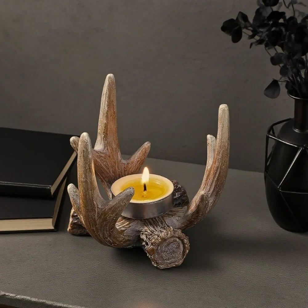 Candle Holder | Sculptural Antler Design | Resin