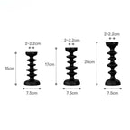 Candle Holder | Sculptural Black Wood | Set of 2