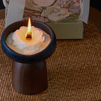 Candle Holder | Sculptural Cement & Wood