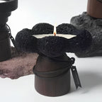 Candle Holder | Sculptural Cement & Wood