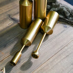 Candle Holder Set | Sculptural Gold-Coated Aluminum