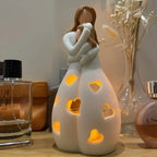 Candle Holder Statue | Portable Resin Mother & Daughter Embrace