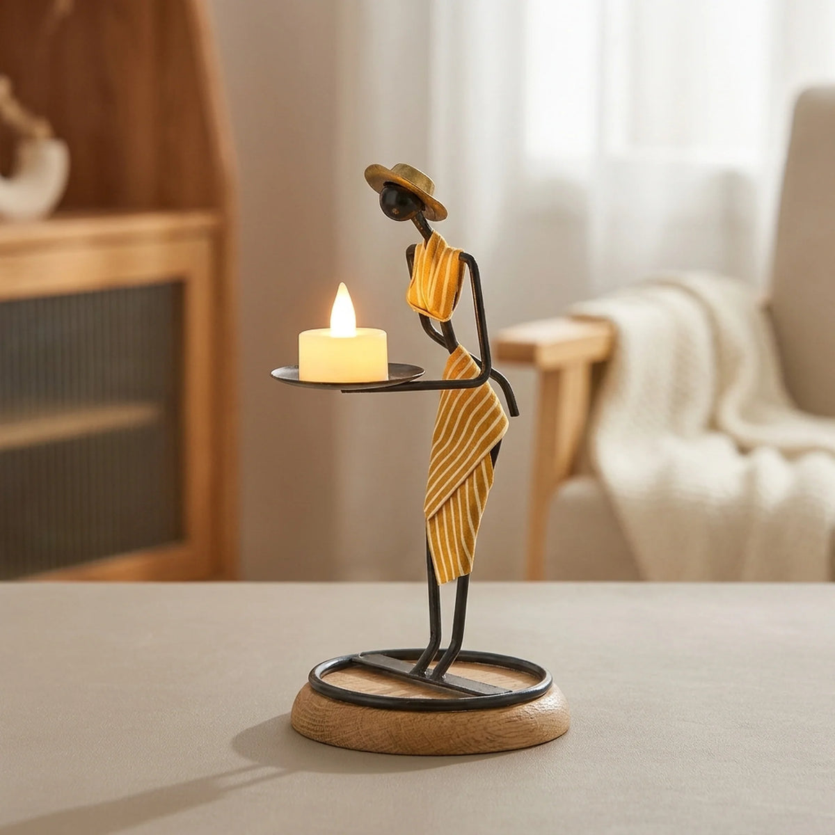 Candle Holder | Woman-Shaped Iron