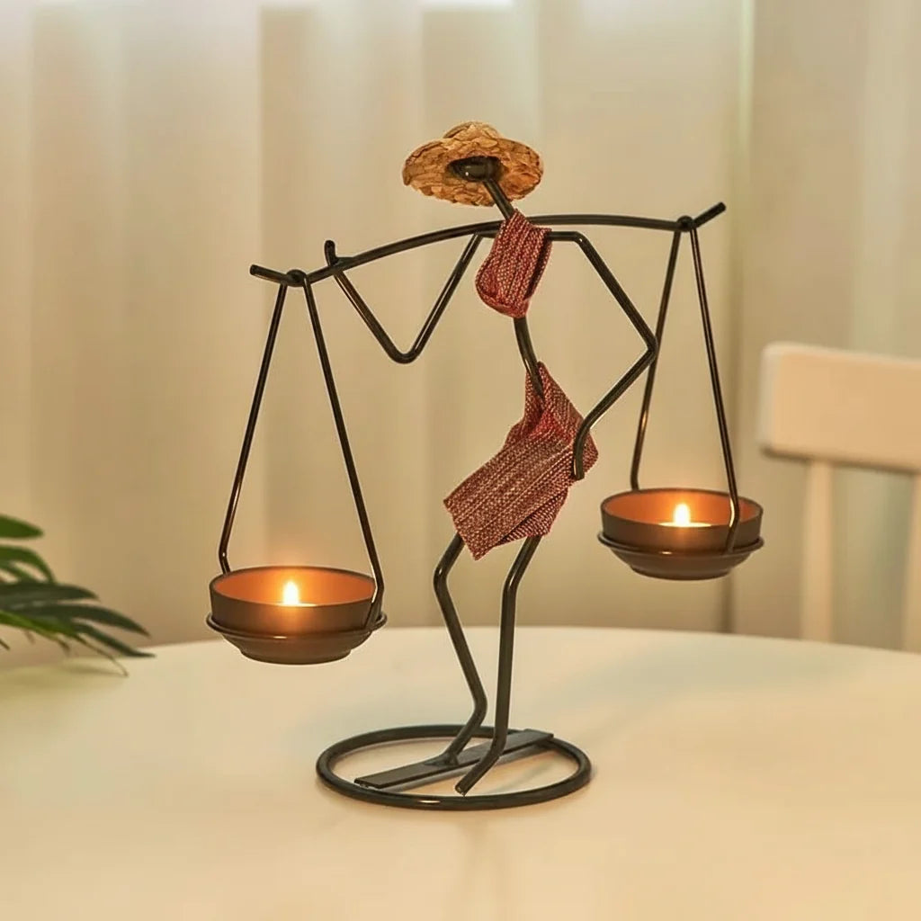 Candle Holder | Woman-Shaped Iron