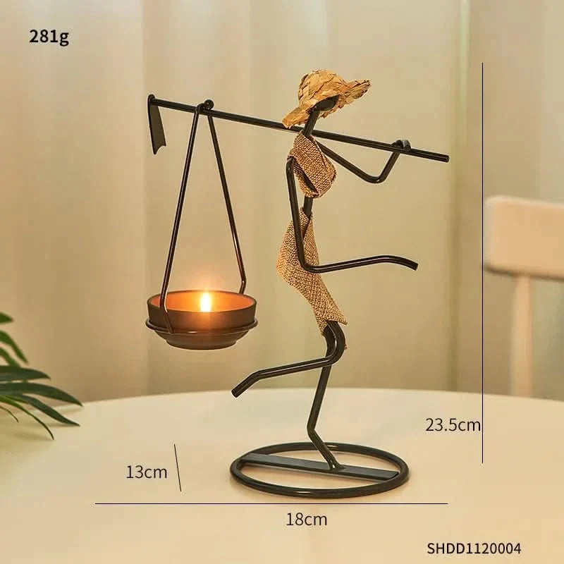Candle Holder | Woman-Shaped Iron