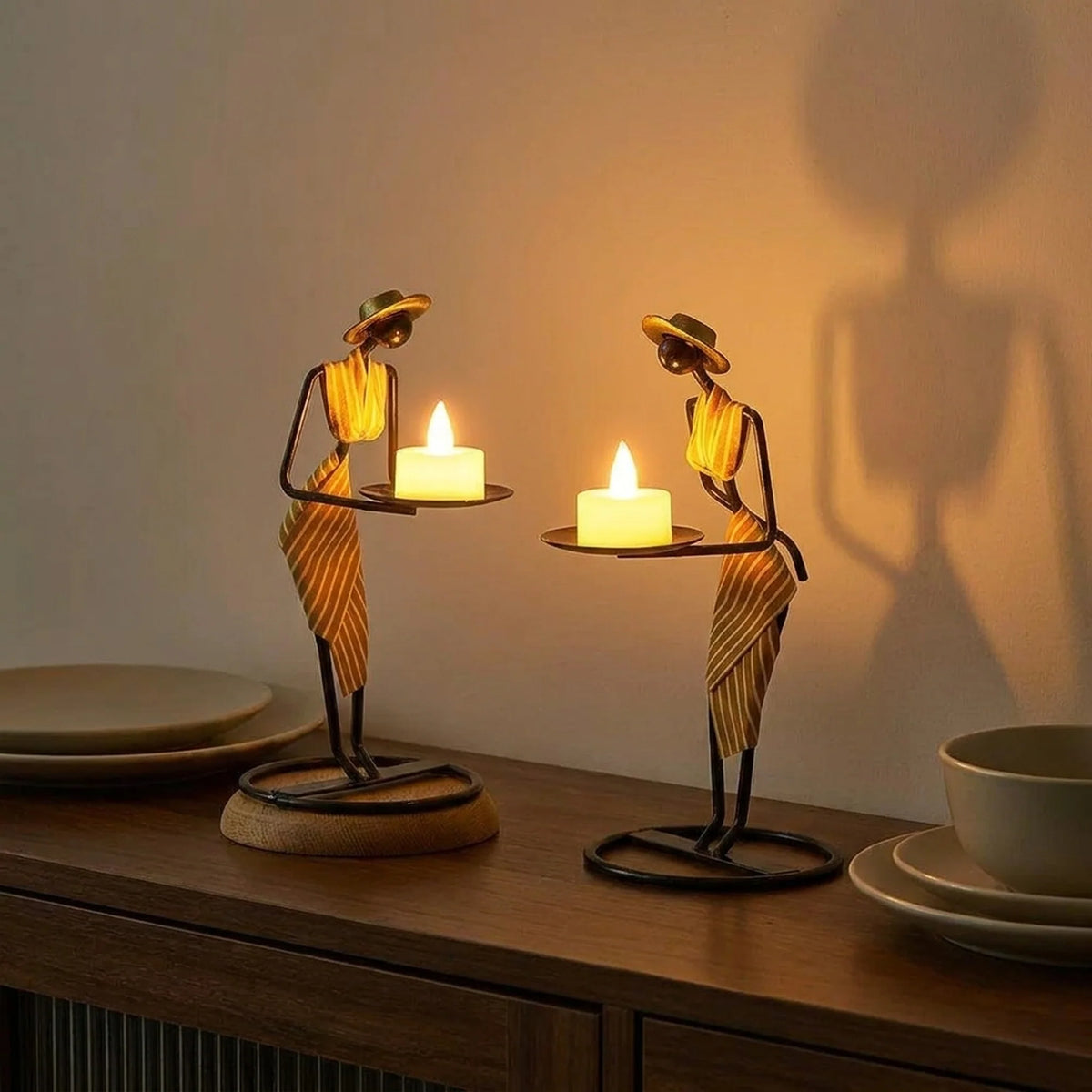 Candle Holder | Woman-Shaped Iron