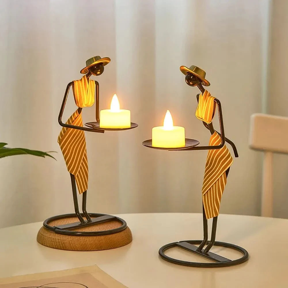 Candle Holder | Woman-Shaped Iron
