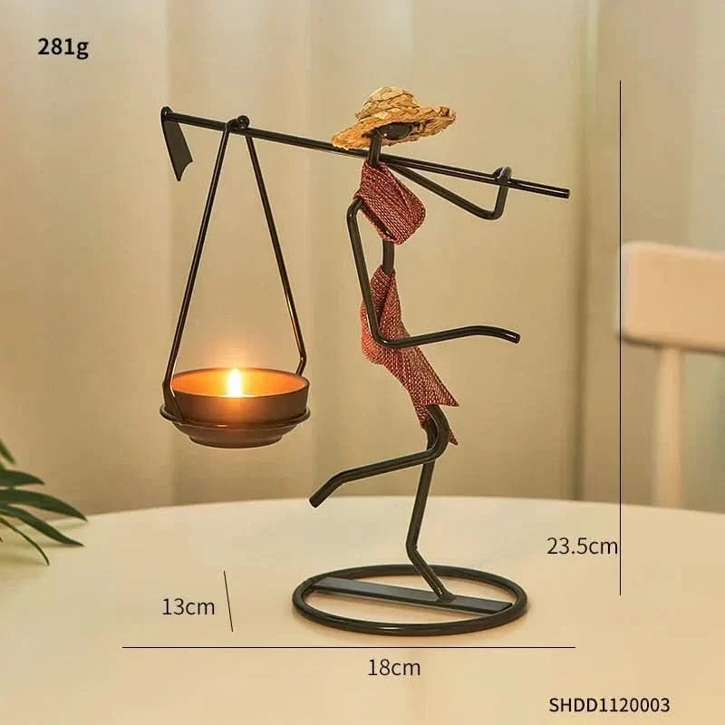 Candle Holder | Woman-Shaped Iron