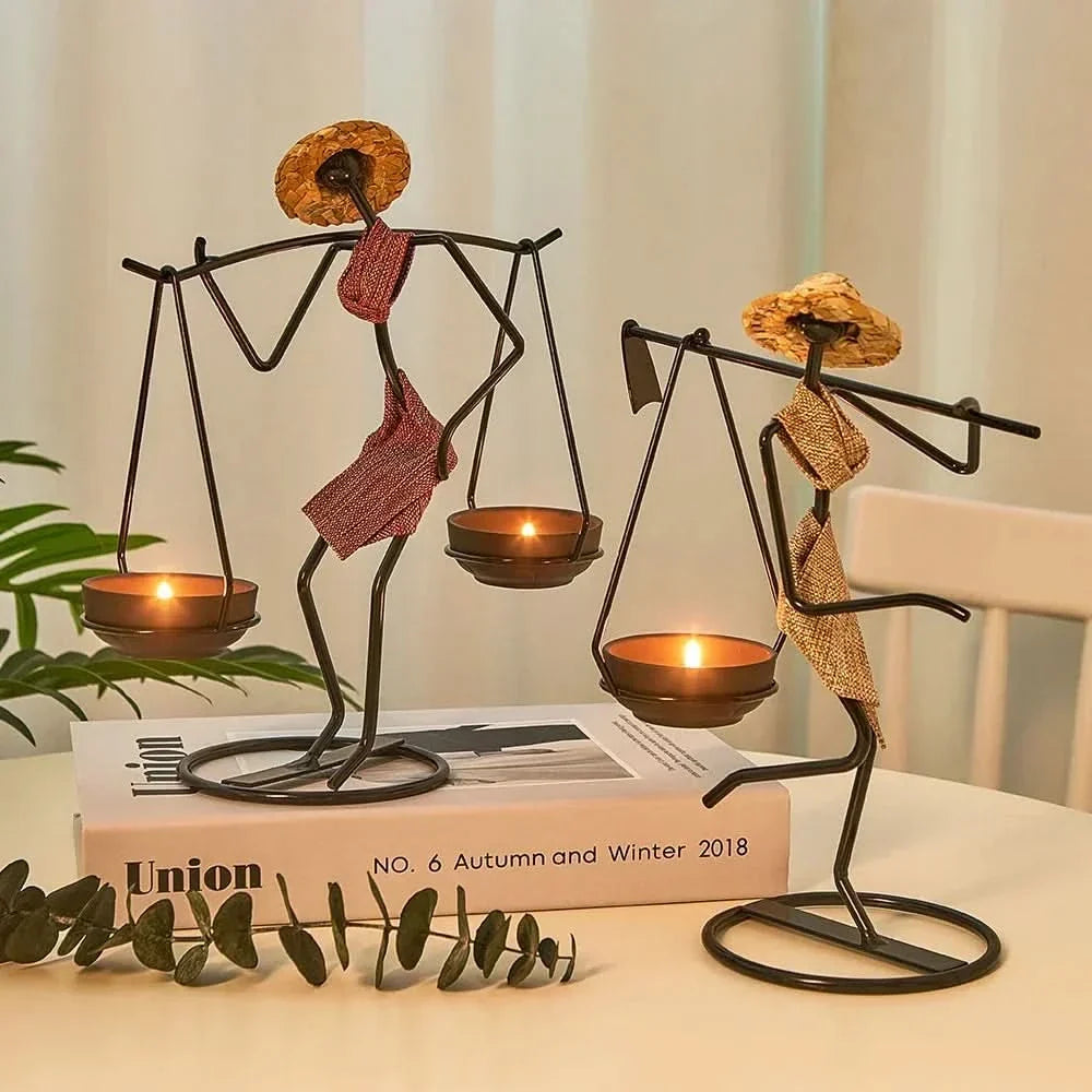 Candle Holder | Woman-Shaped Iron