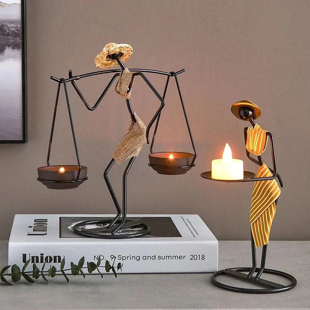 Candle Holder | Woman-Shaped Iron