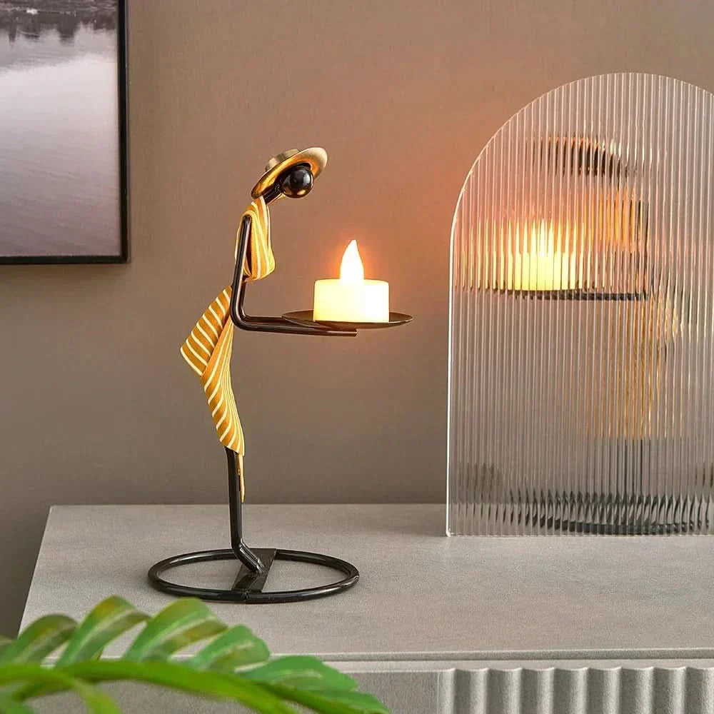 Candle Holder | Woman-Shaped Iron