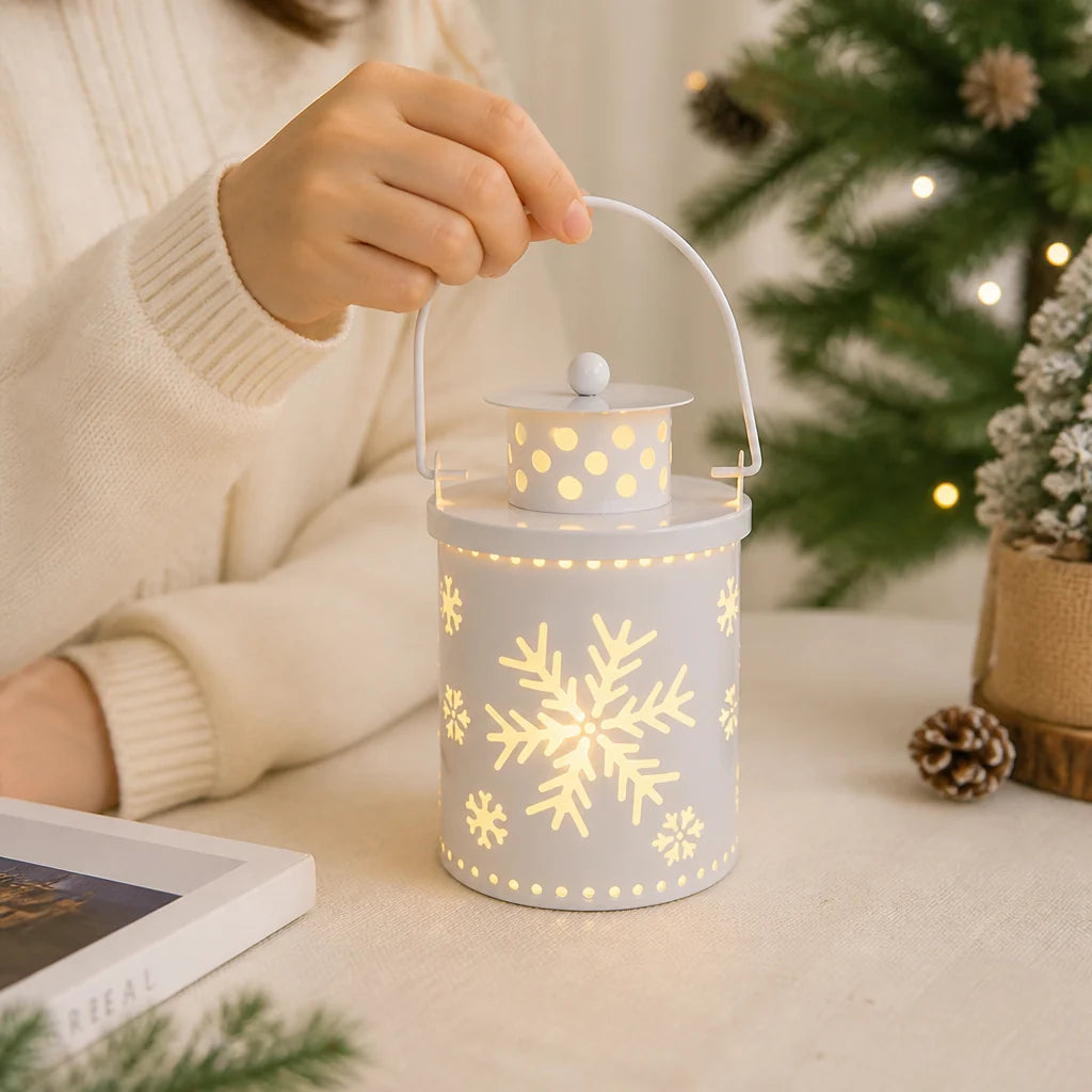 Candle Lantern | LED Flicker & Wrought Iron
