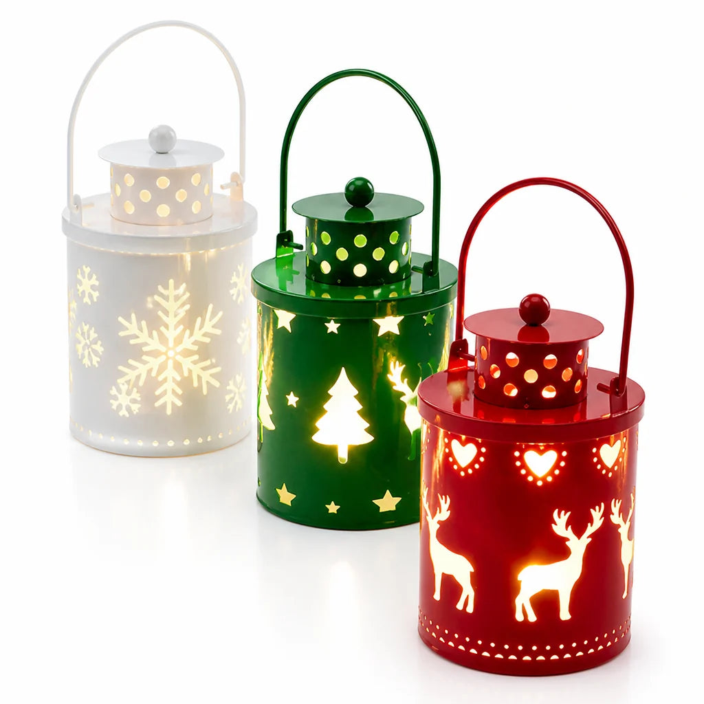 Candle Lantern | LED Flicker & Wrought Iron