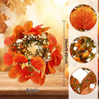 Candle Ring Wreath Set | Artificial Fall Eucalyptus | Set of 6
