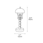 Candlestick Table Lamp | Turned Wood & Dimmable | 16.9 in