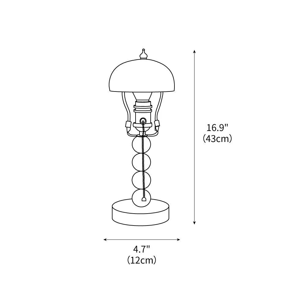 Candlestick Table Lamp | Turned Wood & Dimmable | 16.9 in