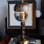 Candlestick Table Lamp | Turned Wood & Dimmable | 16.9 in