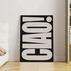 Canvas Wall Art | Minimalist Italian Quote & Waterproof Finish
