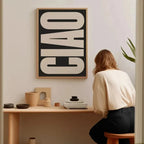 Canvas Wall Art | Minimalist Italian Quote & Waterproof Finish