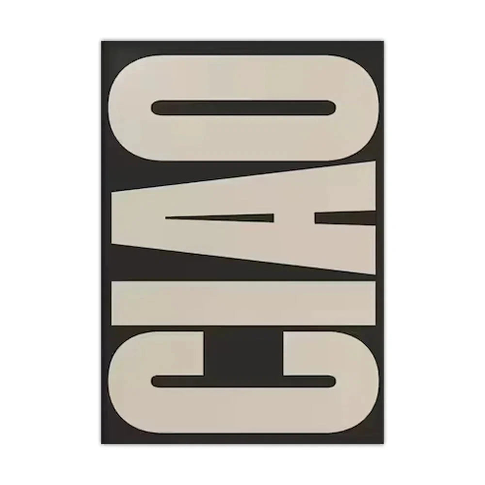 Canvas Wall Art | Minimalist Italian Quote & Waterproof Finish
