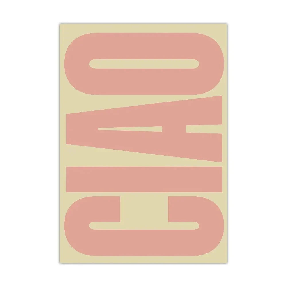 Canvas Wall Art | Minimalist Italian Quote & Waterproof Finish
