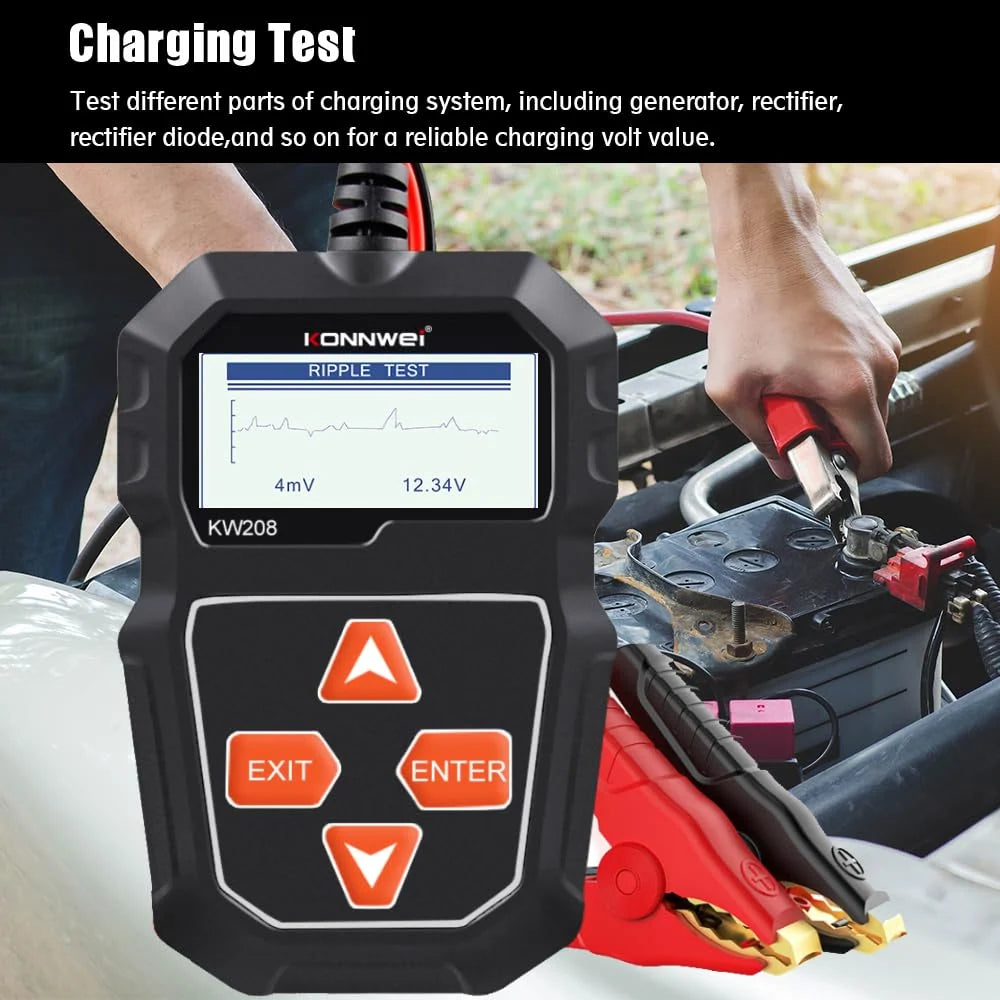 Car Battery Tester | Alternator & Cranking Tests | 12V Compatibility