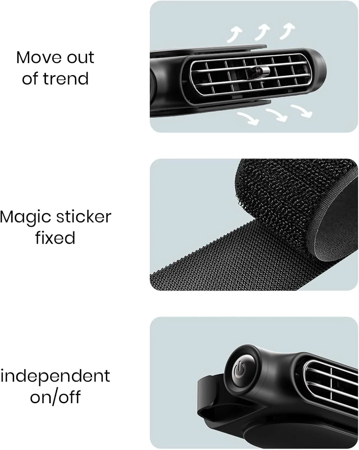 Car Cooling Fan | USB-Powered Bladeless 3-Speed | 1+1 Free