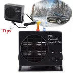 Car Fan Heater | Ceramic Heater & Auto Thermostat | 12V Plug-In