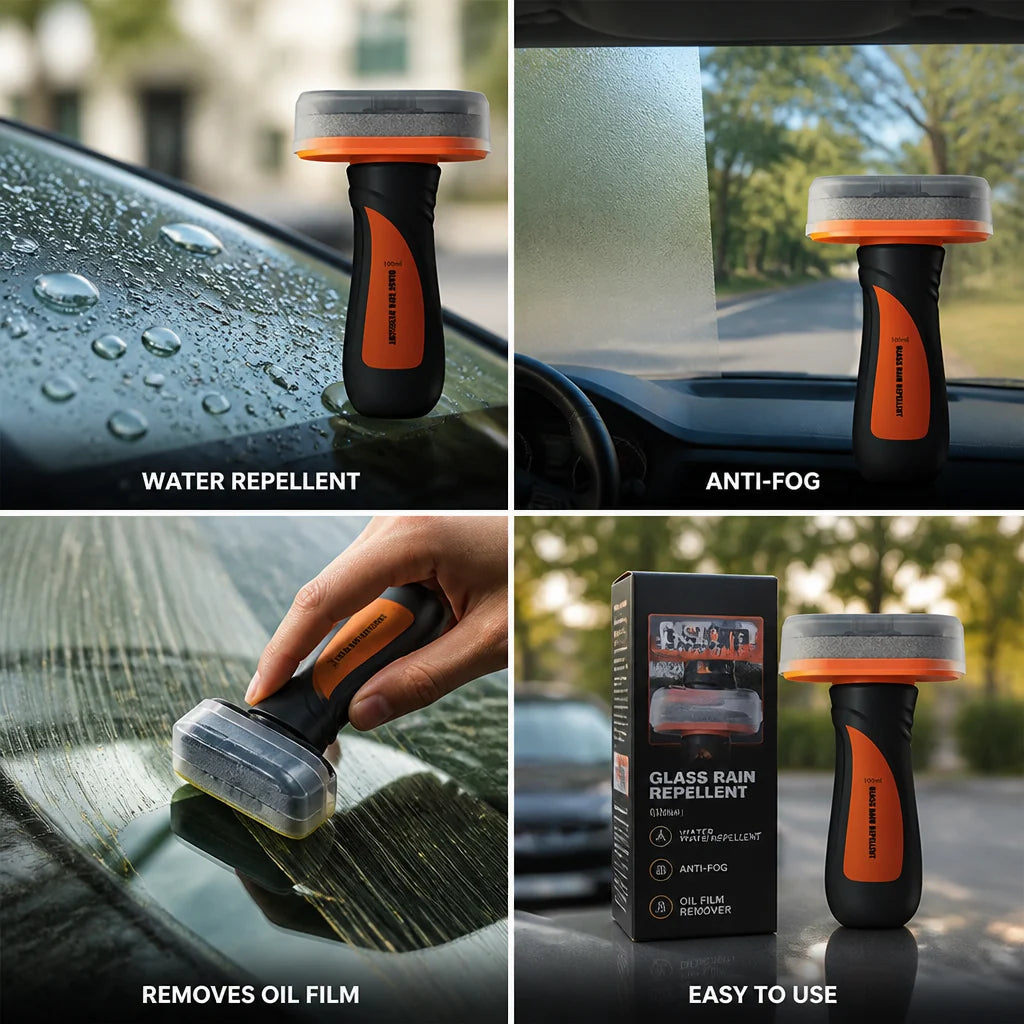 Car Glass Cleaner | Water-Repellent & Anti-Fog Oil-Film Remover | 100 ml