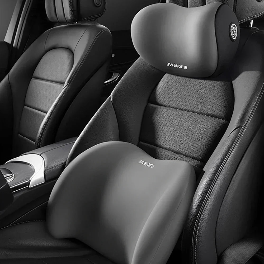 Car Headrest Cushion | Ergonomic Memory Foam & Breathable Polyester