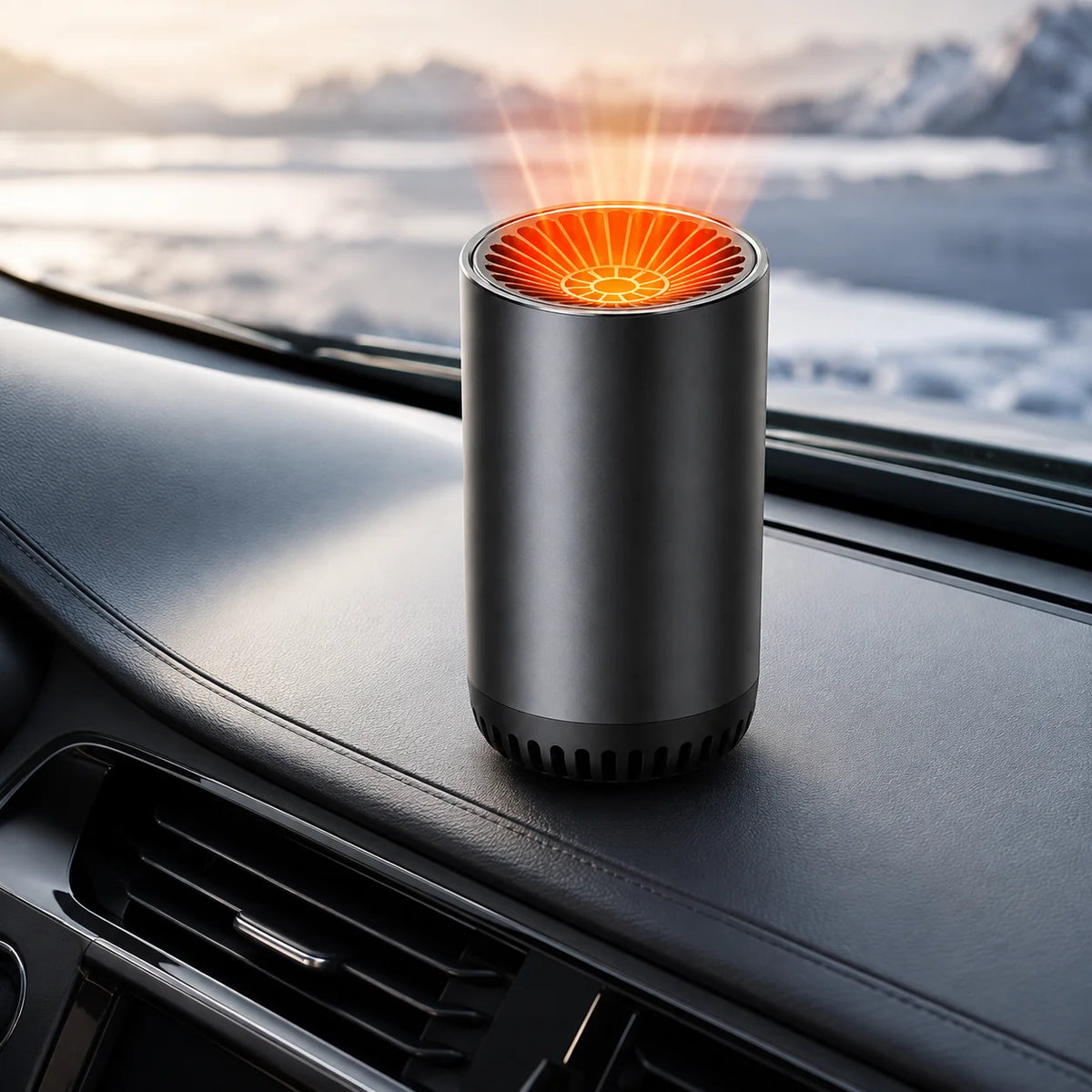 Car Heater | Compact Cup-Style Fast Heating & Windshield Defogger | 12V