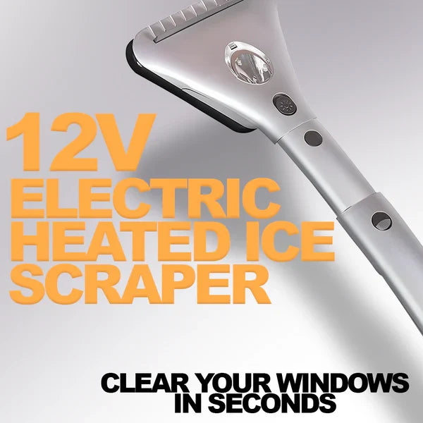 Car Ice Scraper | 12V Heated & LED Light | 14-Foot Cord