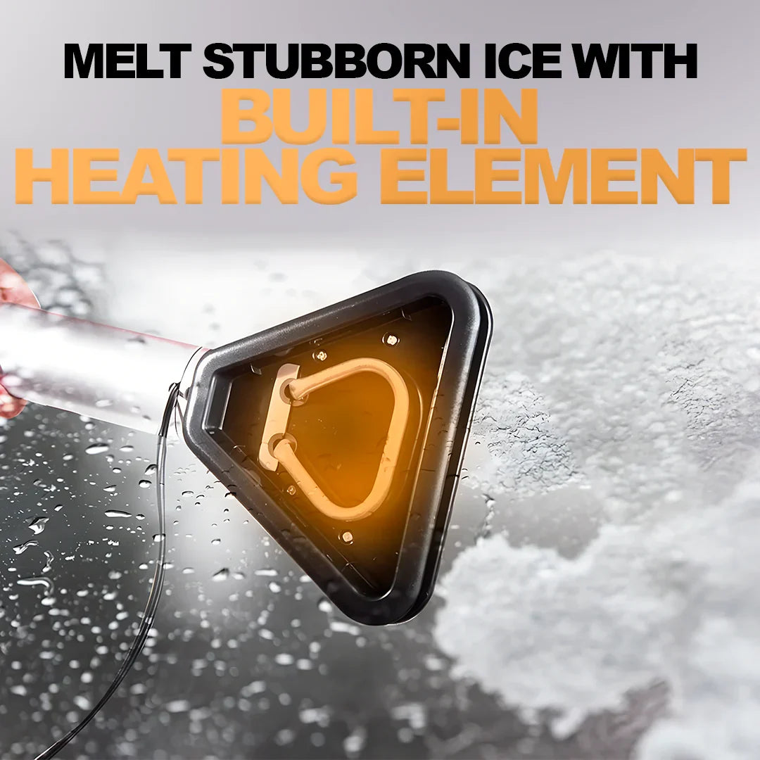 Car Ice Scraper | 12V Heated & LED Light | 14-Foot Cord