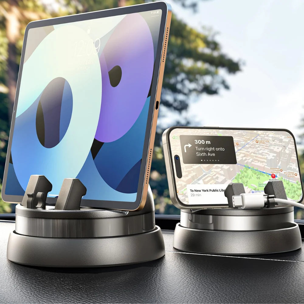 Car Phone Holder | 360° Rotatable & One-Hand Quick Lock | Set Of 2