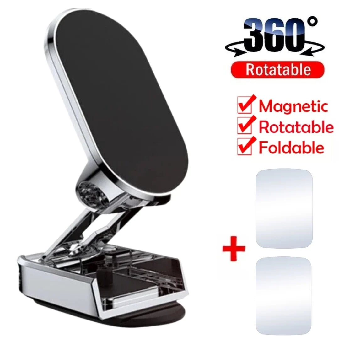 Car Phone Holder | Magnetic & Foldable | 720° Adjustable Swivel
